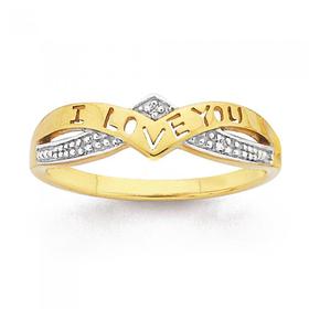 9ct-Gold-Diamond-Double-V-I-Love-You-Ring on sale