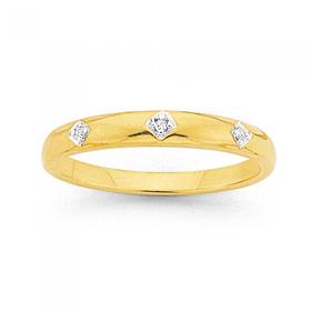 9ct+Gold+Diamond+Band