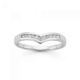 9ct-White-Gold-Diamond-V-Anniversary-Ring on sale