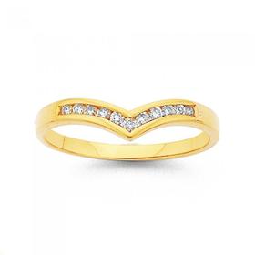 9ct+Gold+Diamond+Band