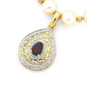 9ct-Gold-Garnet-Filigree-Enhancer on sale