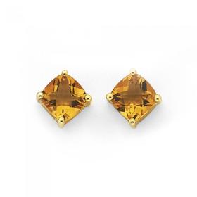 9ct-Gold-5mm-Citrine-Stud-Earrings on sale