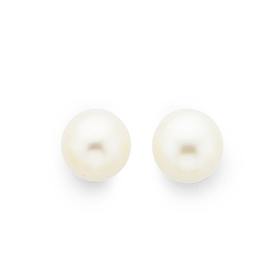 9ct-Gold-Cultured-Fresh-Water-Pearl-Studs on sale