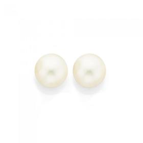 9ct-Gold-Cultured-Fresh-Water-Pearl-Stud-Earrings on sale