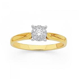 9ct-Gold-Diamond-Engagement-Ring on sale