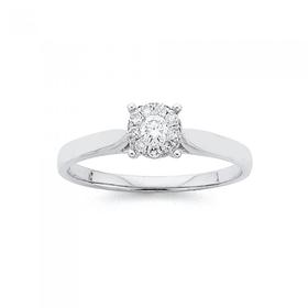 White-Gold-Diamond-12ct-LOOK-Ring on sale