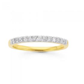 9ct-Gold-Diamond-Fine-Claw-Set-Anniversary-Ring on sale