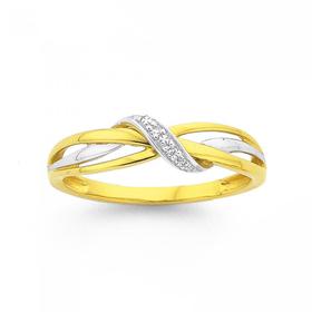 9ct-Gold-Diamond-Crossover-Ring on sale