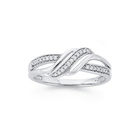 9ct-White-Gold-Diamond-Crossover-Ring on sale