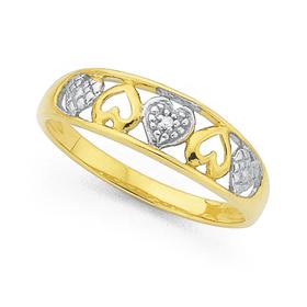 9ct+Gold%2C+Diamond+Dress+Band