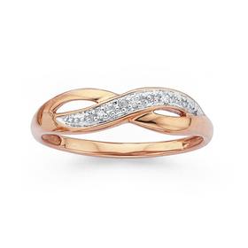 9ct-Rose-Gold-Diamond-Crossover-Ring on sale