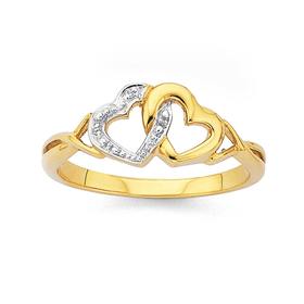 9ct-Gold-Diamond-Ring on sale