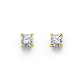 9ct-Gold-Diamond-Studs on sale