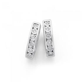 9ct-White-Gold-Diamond-Huggie-Earrings on sale