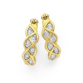 9ct-Gold-Diamond-Huggie-Earrings on sale