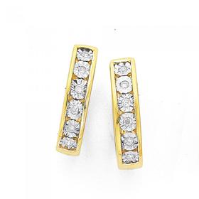 9ct-Gold-Diamond-Huggie-Earrings on sale