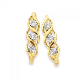 9ct-Gold-Diamond-Huggie-Earrings on sale