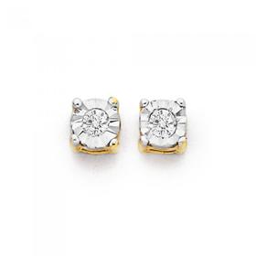 9ct-Gold-Diamond-Miracle-Set-Stud-Earrings on sale