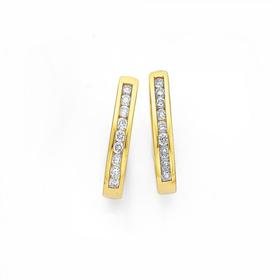 9ct-Gold-Diamond-Hoop-Earrings on sale