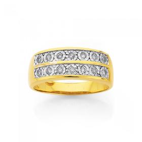 9ct-Gold-Diamond-Channel-Set-Ring on sale