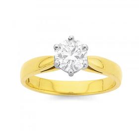 18ct-Gold-Diamond-Certified-Solitaire-Ring on sale