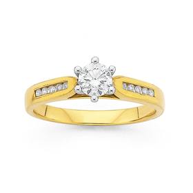 18ct-Gold-Diamond-Engagement-Ring on sale