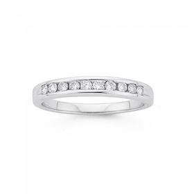 9ct-White-Gold-Diamond-Channel-Set-Band on sale