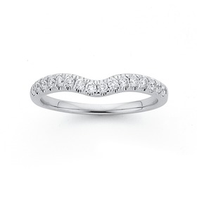 18ct-White-Gold-Curved-Diamond-Anniversary-Band-Total-Diamond-Weight-034ct on sale