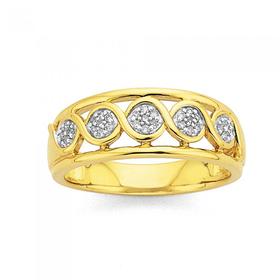 9ct-Diamond-Dress-Ring on sale