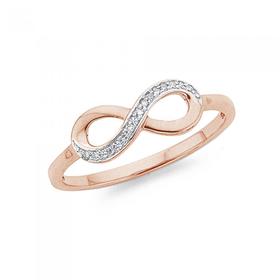 9ct-Gold-Diamond-Infinity-Ring on sale