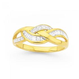 9ct-Gold-Diamond-Dress-Ring on sale