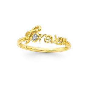 9ct+Gold%2C+Diamond+Forever+Ring