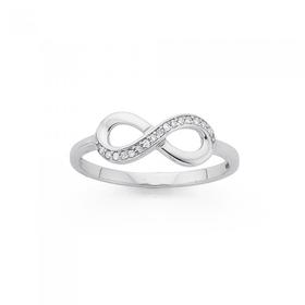 9ct-White-Gold-Diamond-Infinity-Ring on sale