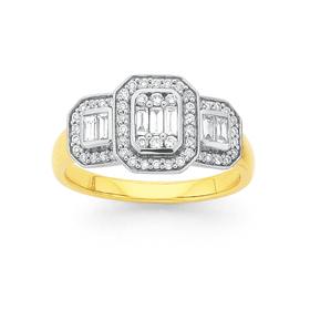 9ct-Gold-Diamond-Trilogy-Ring on sale