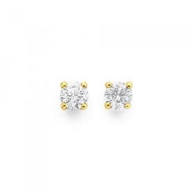 9ct-Gold-Diamond-Stud-Earrings on sale