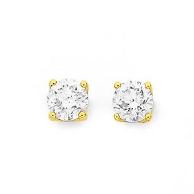 18ct-Gold-Diamond-Stud-Earrings on sale