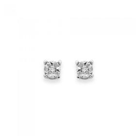 9ct-White-Gold-Diamond-Stud-Earrings on sale