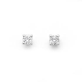 9ct-White-Gold-Round-Brilliant-Diamond-Stud-Earrings on sale