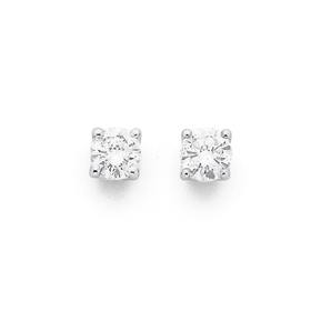 9ct-White-Gold-Diamond-Round-Brilliant-Cut-Stud-Earrings on sale