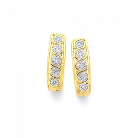 9ct-Gold-Diamond-Huggie-Earrings on sale