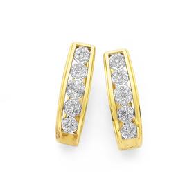 9ct-Gold-Diamond-Huggie-Earrings on sale