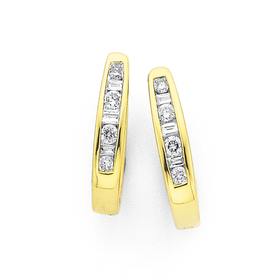 9ct-Gold-Diamond-Huggie-Earrings on sale