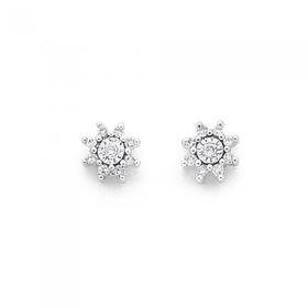 9ct-Gold-Diamond-Star-Stud-Earrings on sale