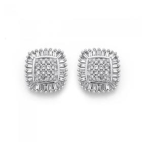 9ct-White-Gold-Diamond-Cushion-Shape-Stud-Earrings on sale