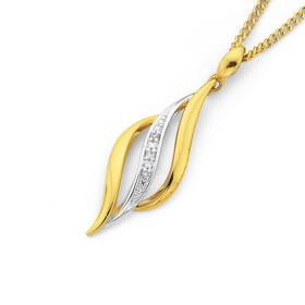 9ct-Gold-Diamond-Pendant on sale