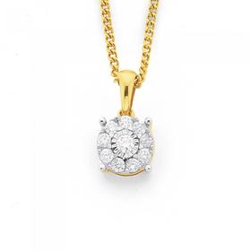 9ct-Gold-Amazing-Look-Diamond-Pendant-Total-Diamond-Weight-025ct on sale