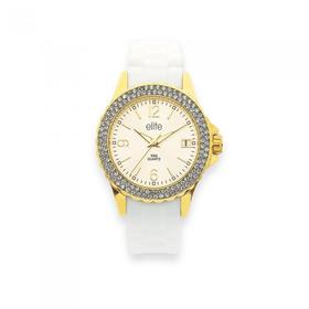 Elite+Ladies+Gold+Tone+Watch