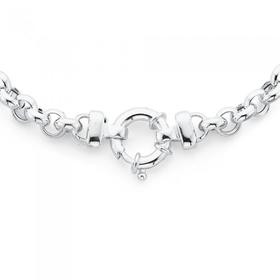 Silver-45cm-25mm-Light-Weight-Belcher-Bolt-Ring-Chain on sale