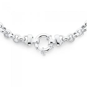 Silver-19cm-25mm-Light-Weight-Belcher-Bolt-Ring-Bracelet on sale