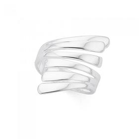 Silver-Crossover-Ring on sale